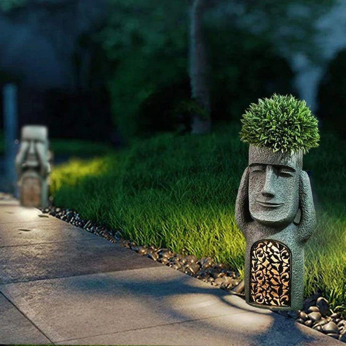 Artistic Sculpture Planter - Solar LED Plant Light