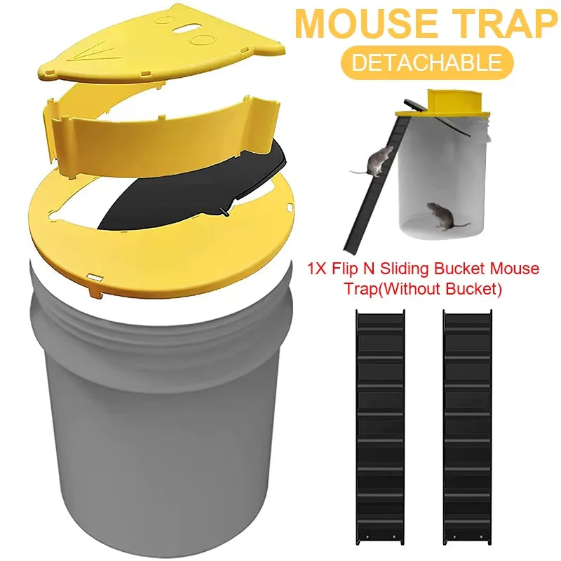 Automatic Bucket Lid Mouse Trap (4-Pack)