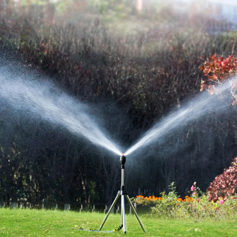 Automatic Garden Sprinkler with Adjustable Tripod for Efficient Watering