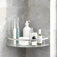 Bathroom Organizer - Stainless Steel Wall-Mounted Shelf with 1 or 2 Tiers