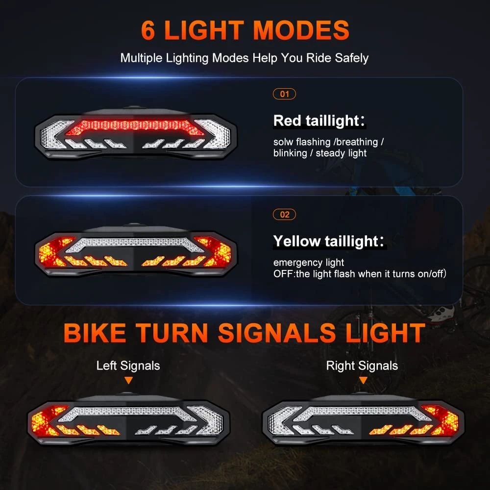 Bike Light with Alarm - Bicycle Safety