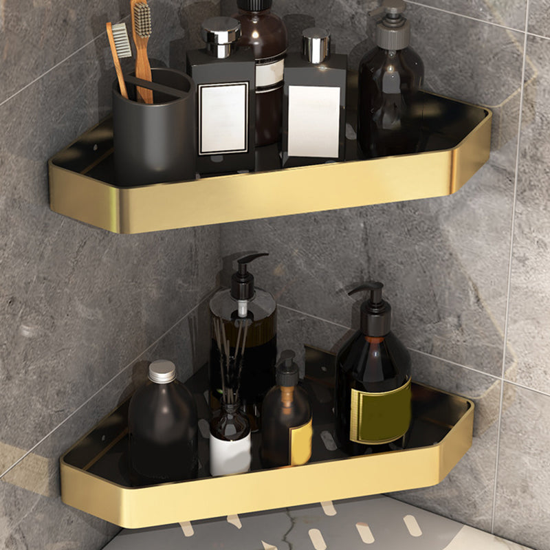 Black and Brass Modern Bathroom Accessories Set