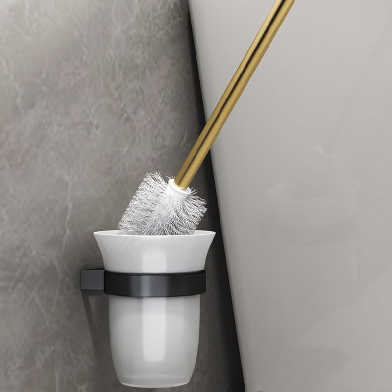 Black and Brass Modern Bathroom Accessories Set
