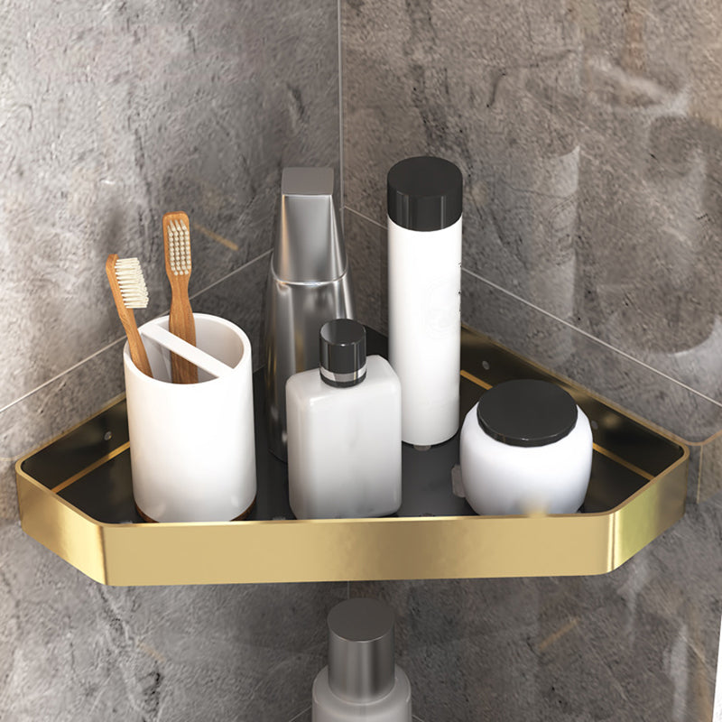 Black and Brass Modern Bathroom Accessories Set