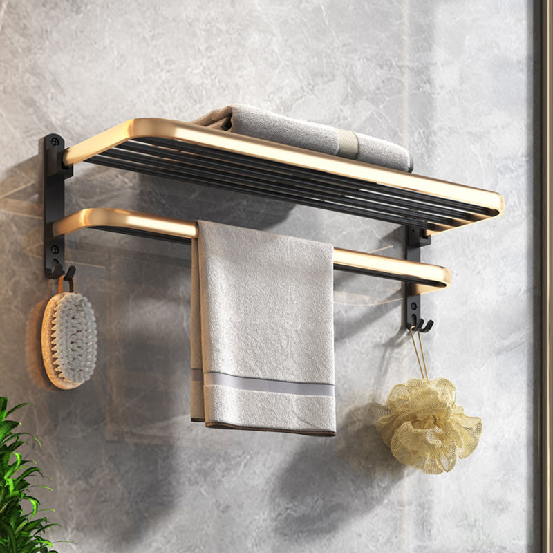 Black and Brass Modern Bathroom Accessories Set