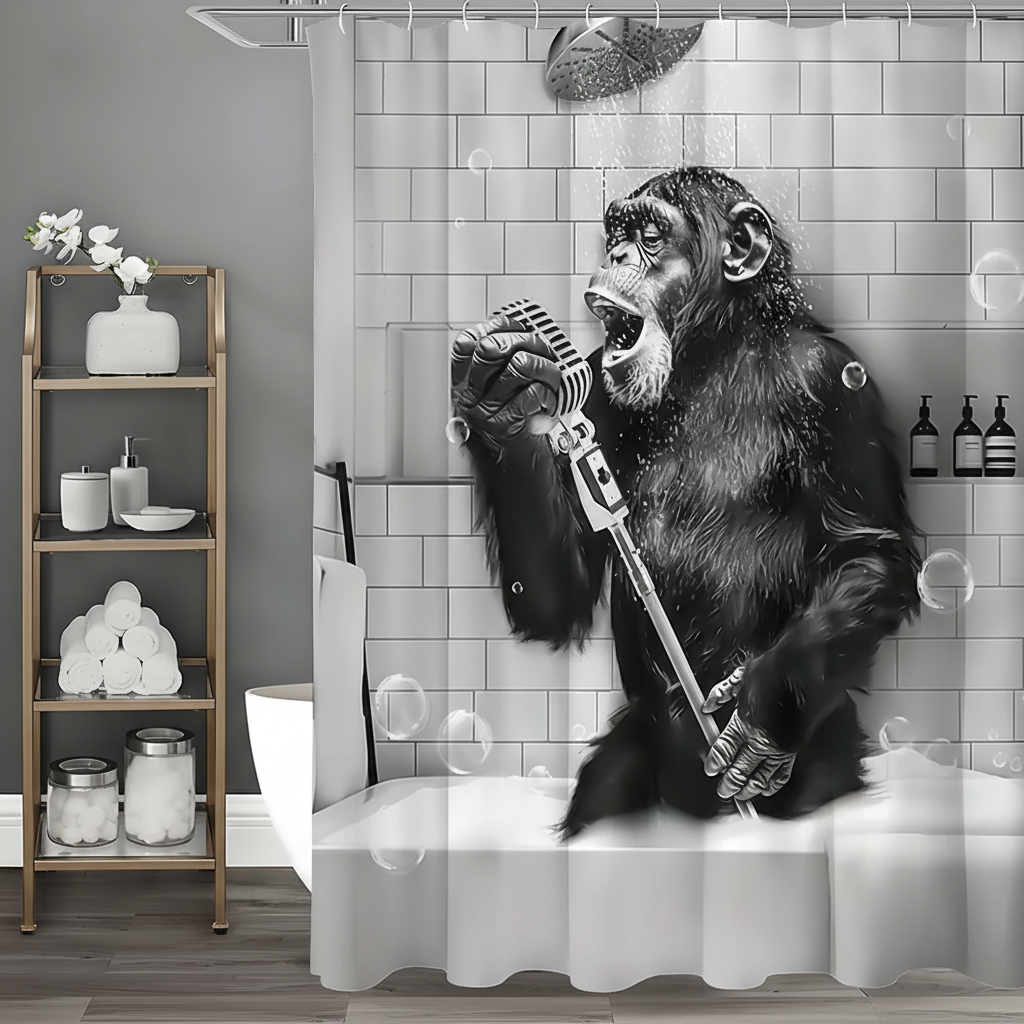 Black and White Printed Shower Curtain – ShowerChimp