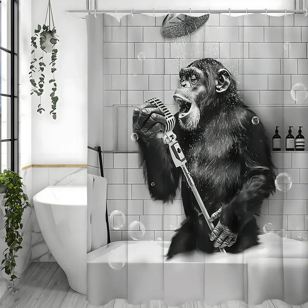 Black and White Printed Shower Curtain – ShowerChimp