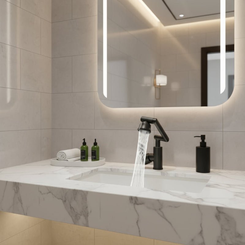 Black Kitchen Faucet with 360° Robotic Arm and Dual Spray for Kitchen and Bathroom
