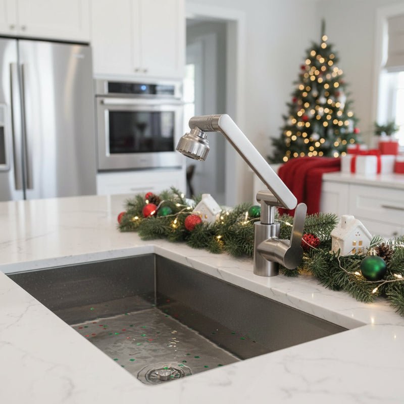 Black Kitchen Faucet with 360° Robotic Arm and Dual Spray for Kitchen and Bathroom