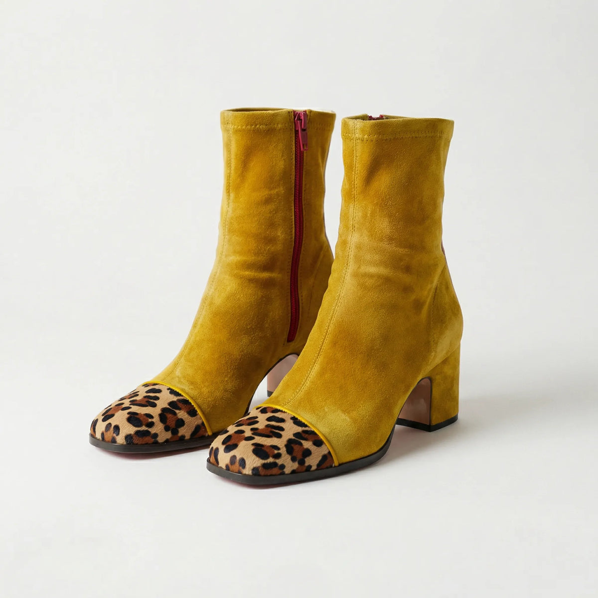 Block Heel Ankle Boots - Wendy