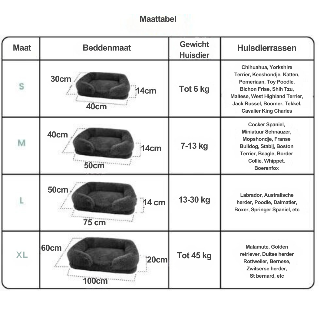 Calming Dog Bed with Memory Foam