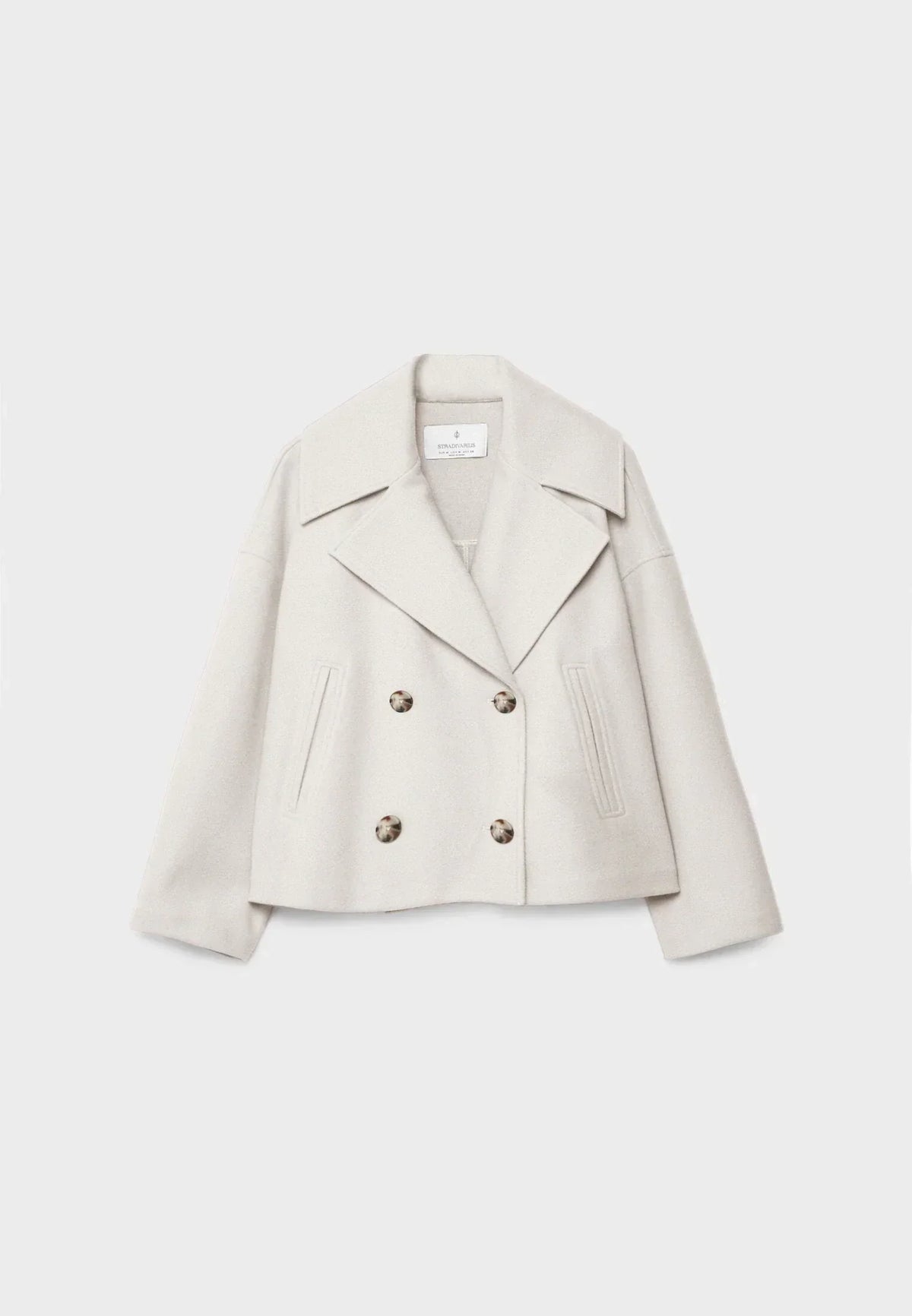 Chic Cropped Double-Breasted Jacket - Elegant & Timeless
