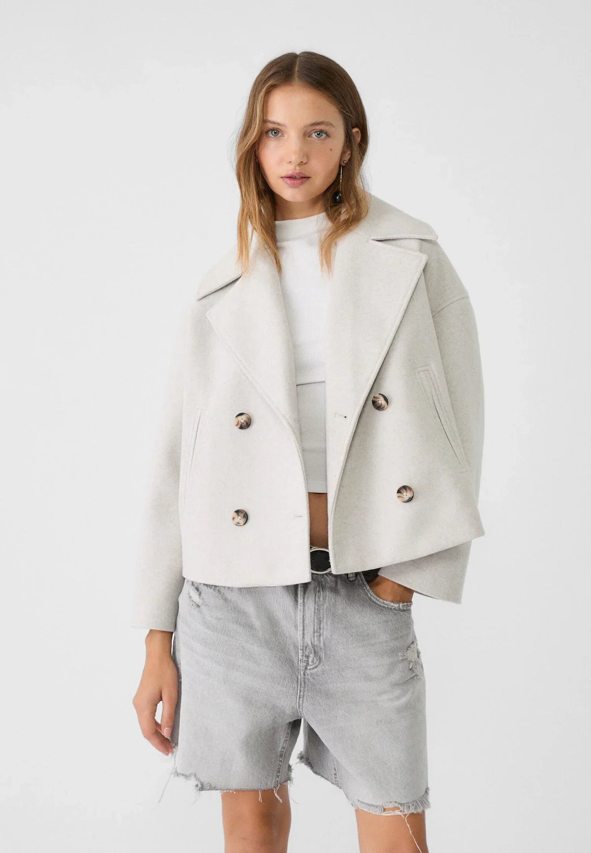 Chic Double-Breasted Short Jacket - Elegant & Timeless
