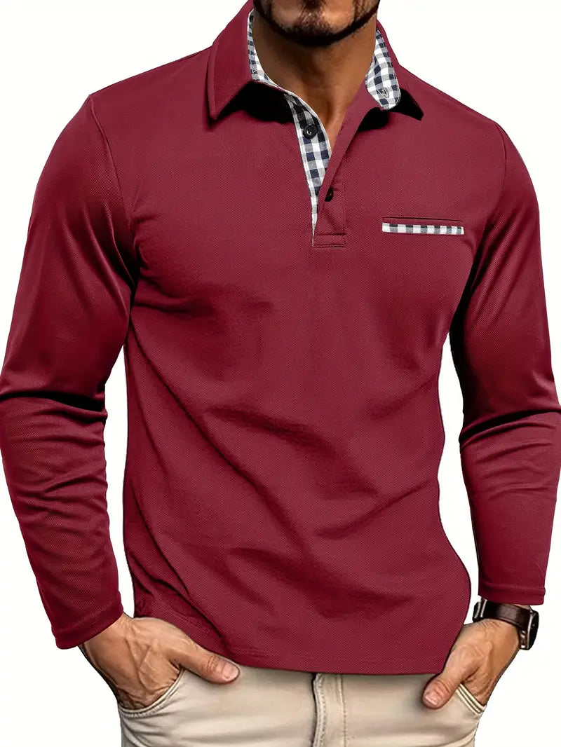 Classic Men's Long-Sleeve Summer Polo Shirt