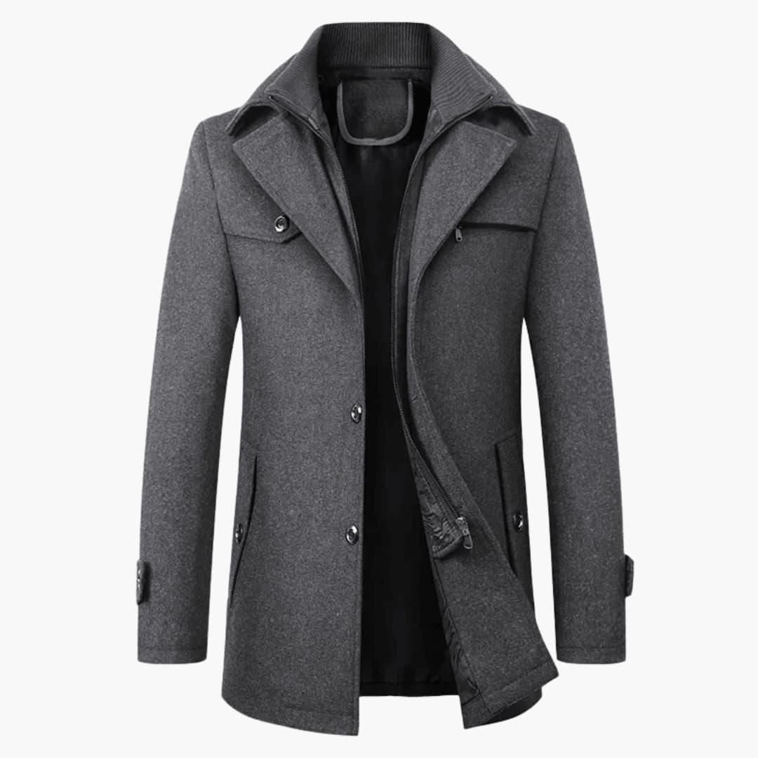 Classic Men's Winter Coat - Elegant and Warm