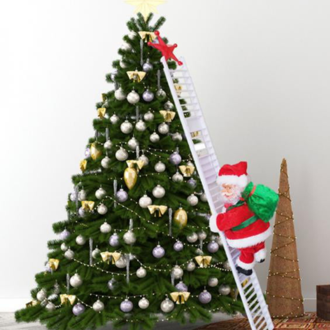 Climbing Santa on a Musical Ladder