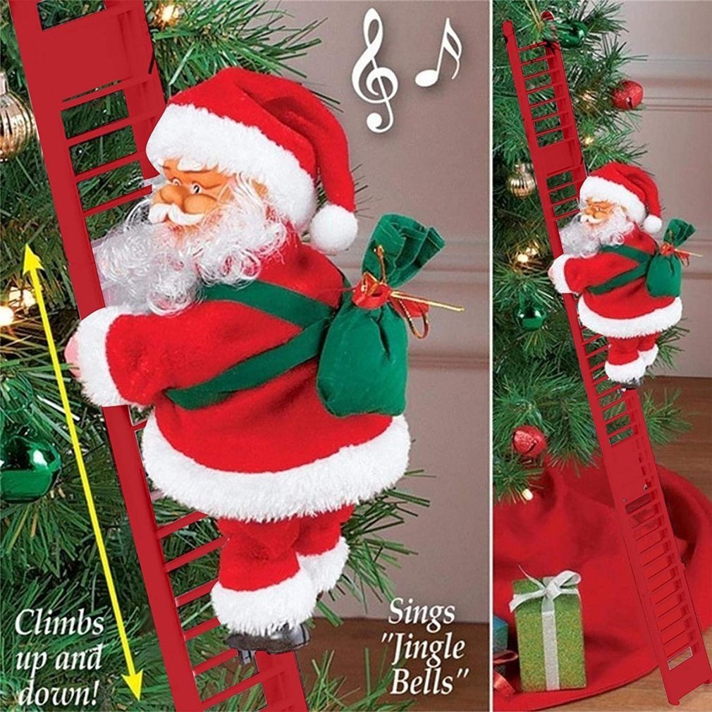 Climbing Santa on a Musical Ladder