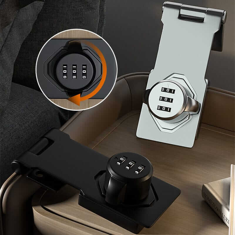 Combination Security Lock for Cabinets and Doors