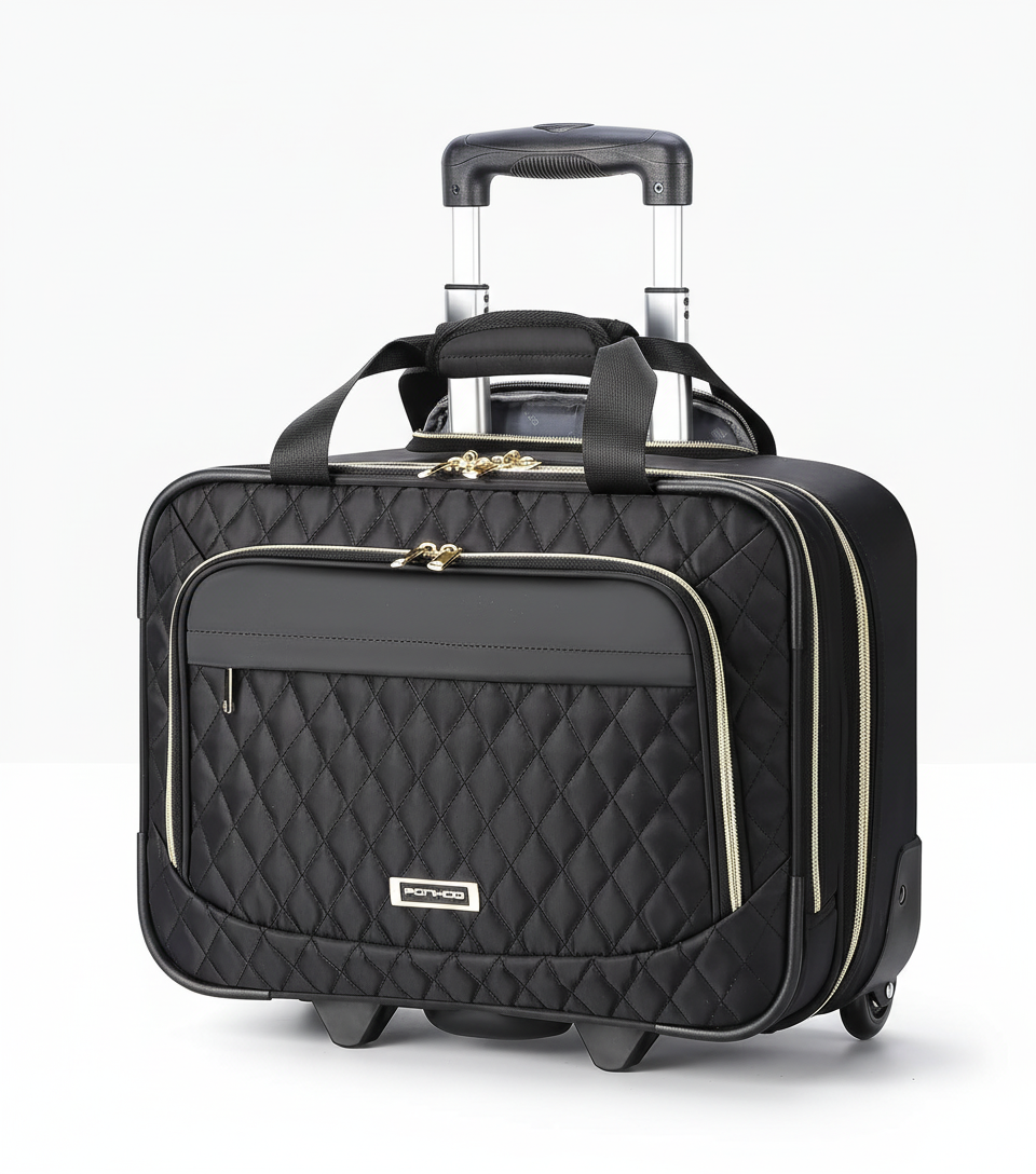 Comfortable Rolling Laptop Bag – Elegant Travel Suitcase for Organised Electronics