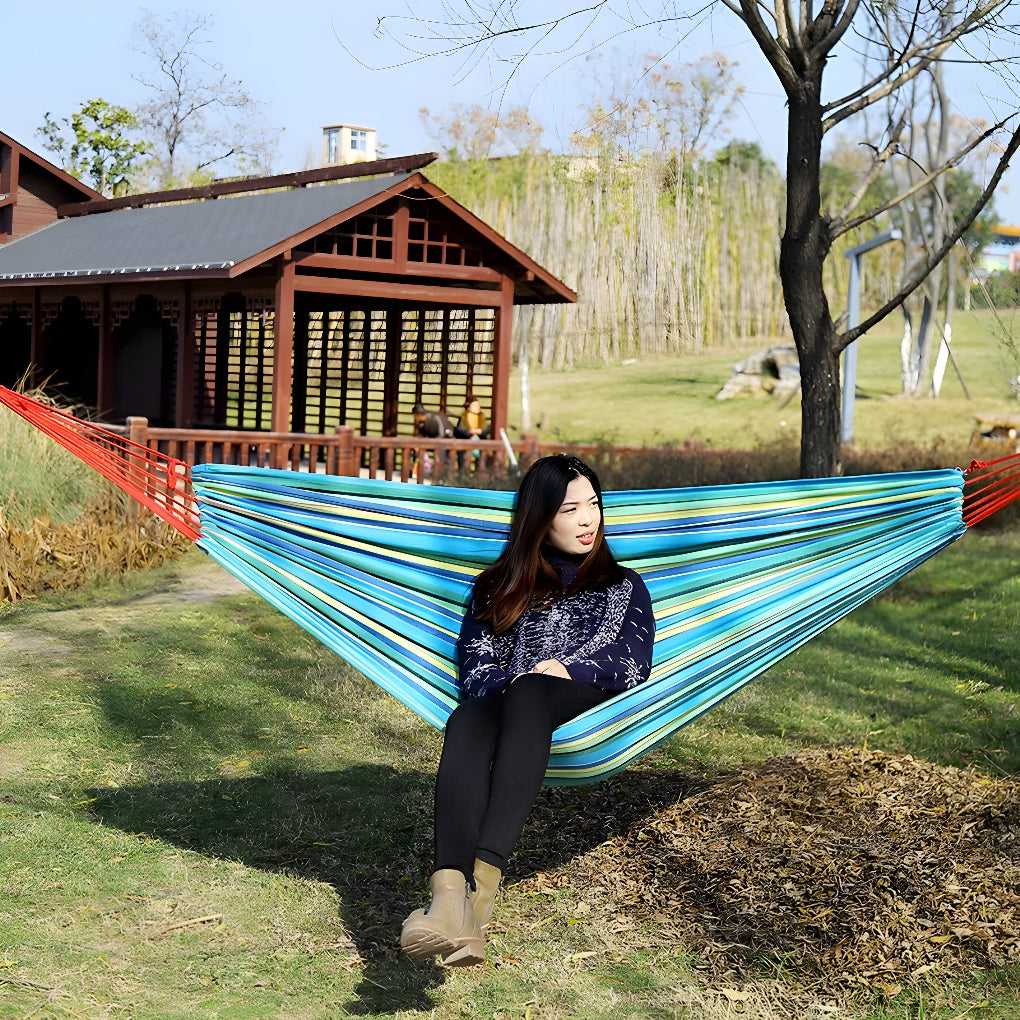 Comfortable Striped Hammock