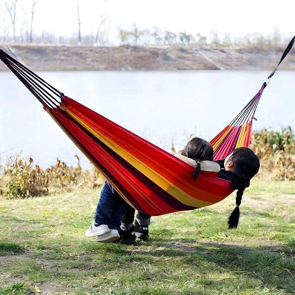 Comfortable Striped Hammock