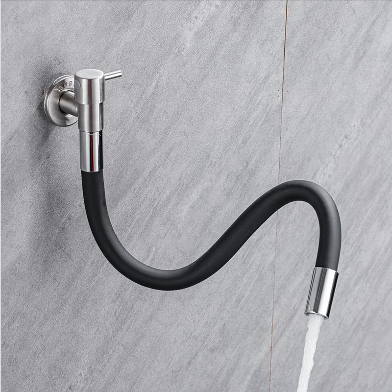 Contemporary Wall-Mounted Bathroom Faucet with Stainless Steel Lever Handles