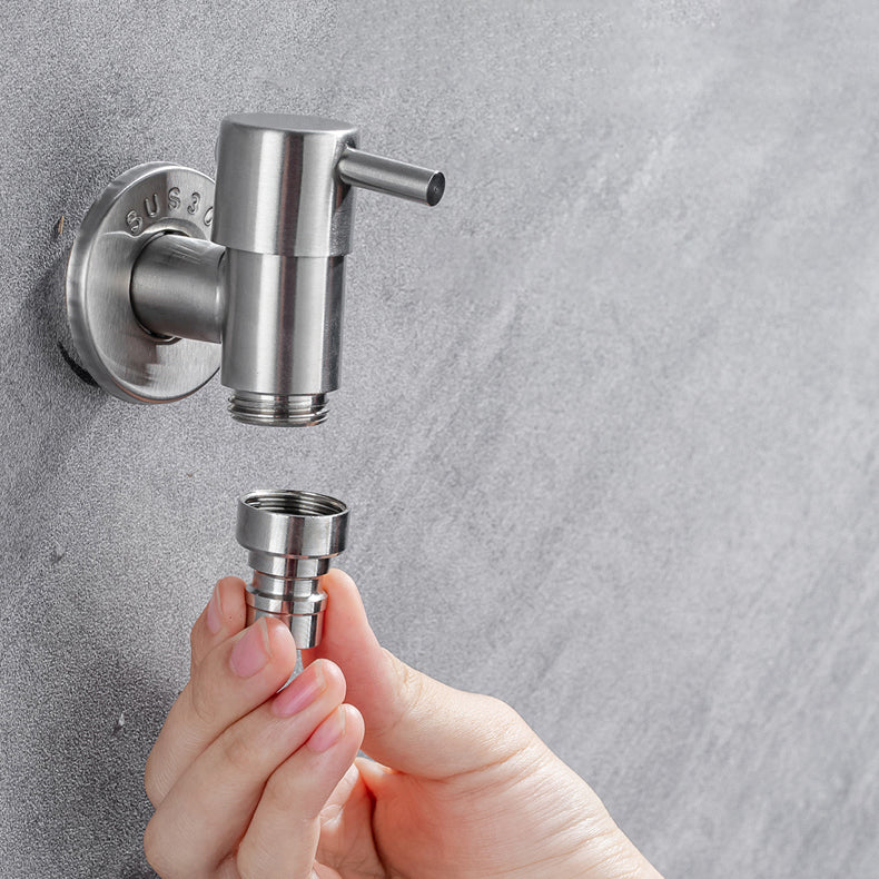 Contemporary Wall-Mounted Bathroom Faucet with Stainless Steel Lever Handles