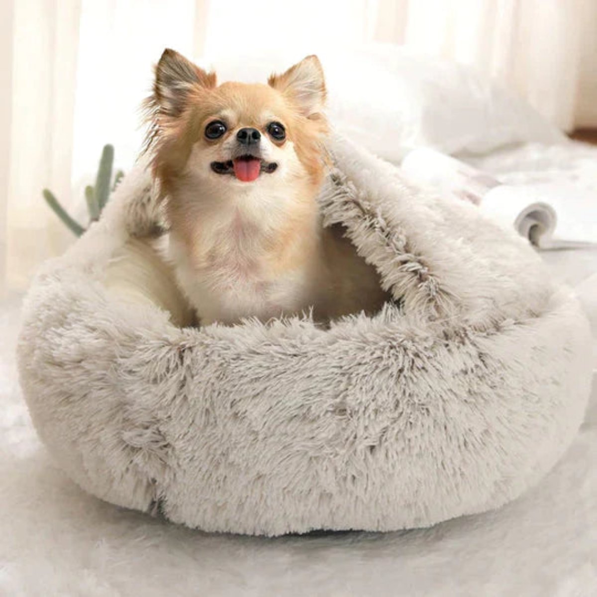 Cozy Cave Pet Bed - Calming and Comfortable Dog Bed for Deep Relaxation