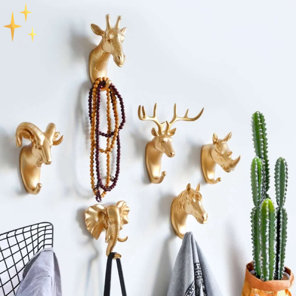 Decorative Gold Animal Wall Hooks