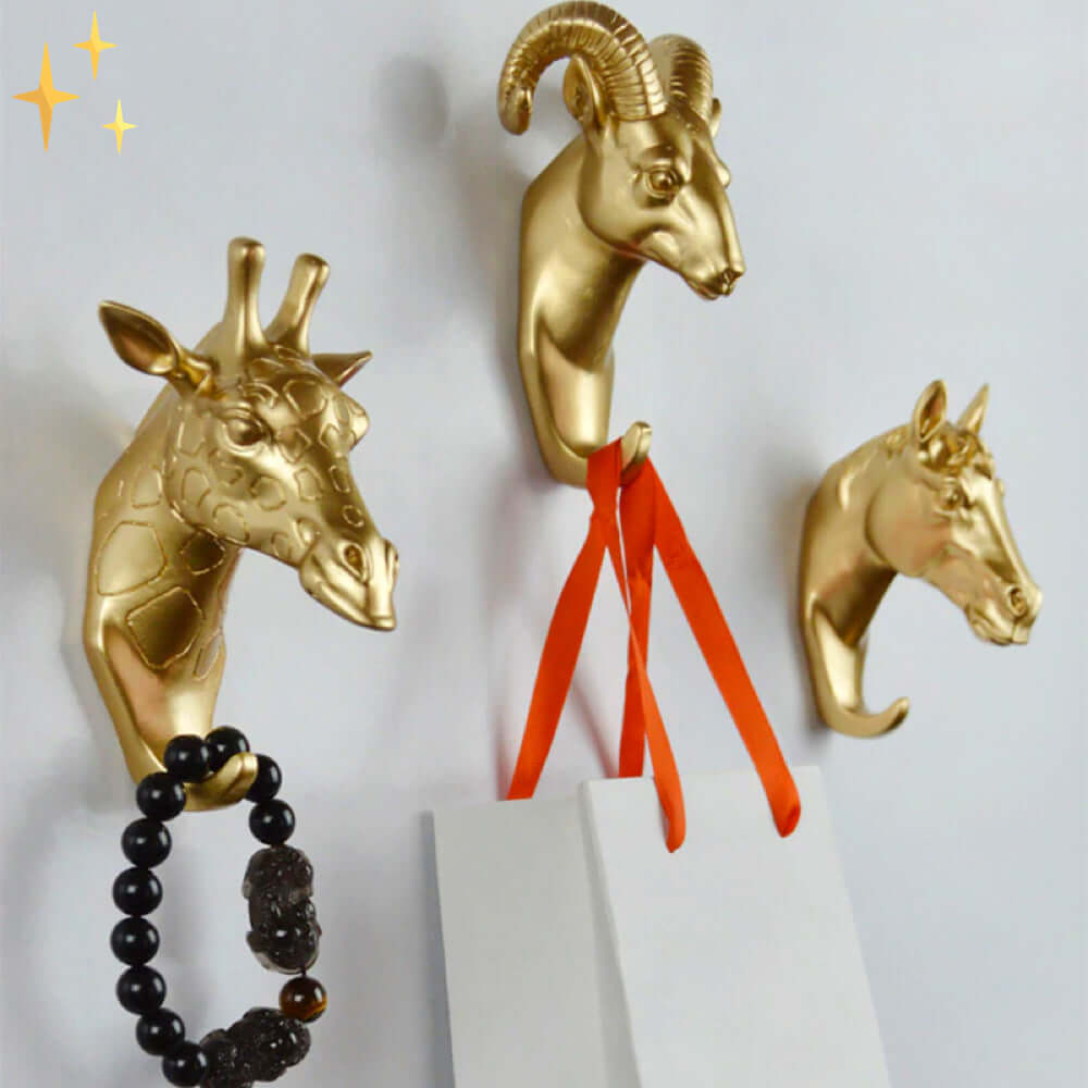Decorative Gold Animal Wall Hooks