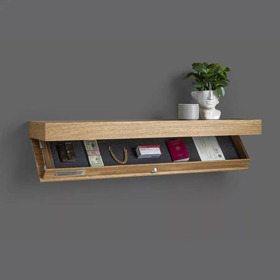 Designer Shelf with Hidden Storage Compartment