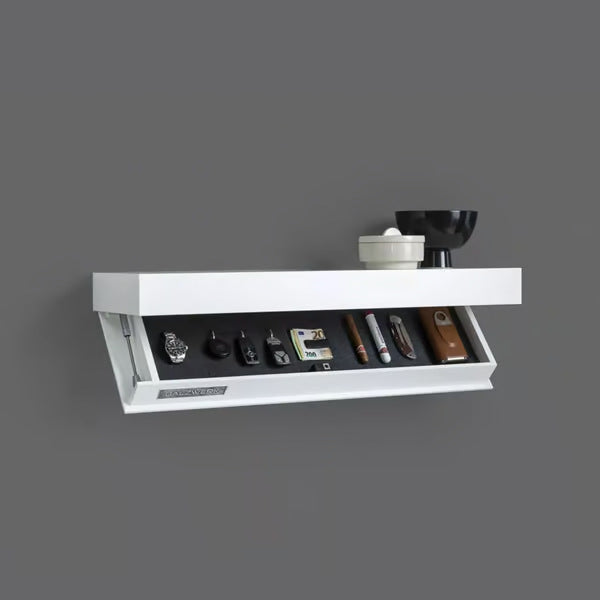Designer Shelf with Hidden Storage Compartment