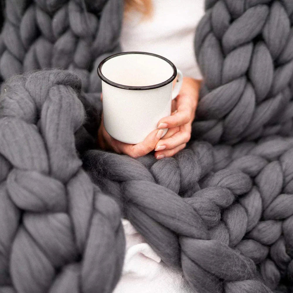 DIY Chunky XL 1000g Wool Yarn for Soft Blankets
