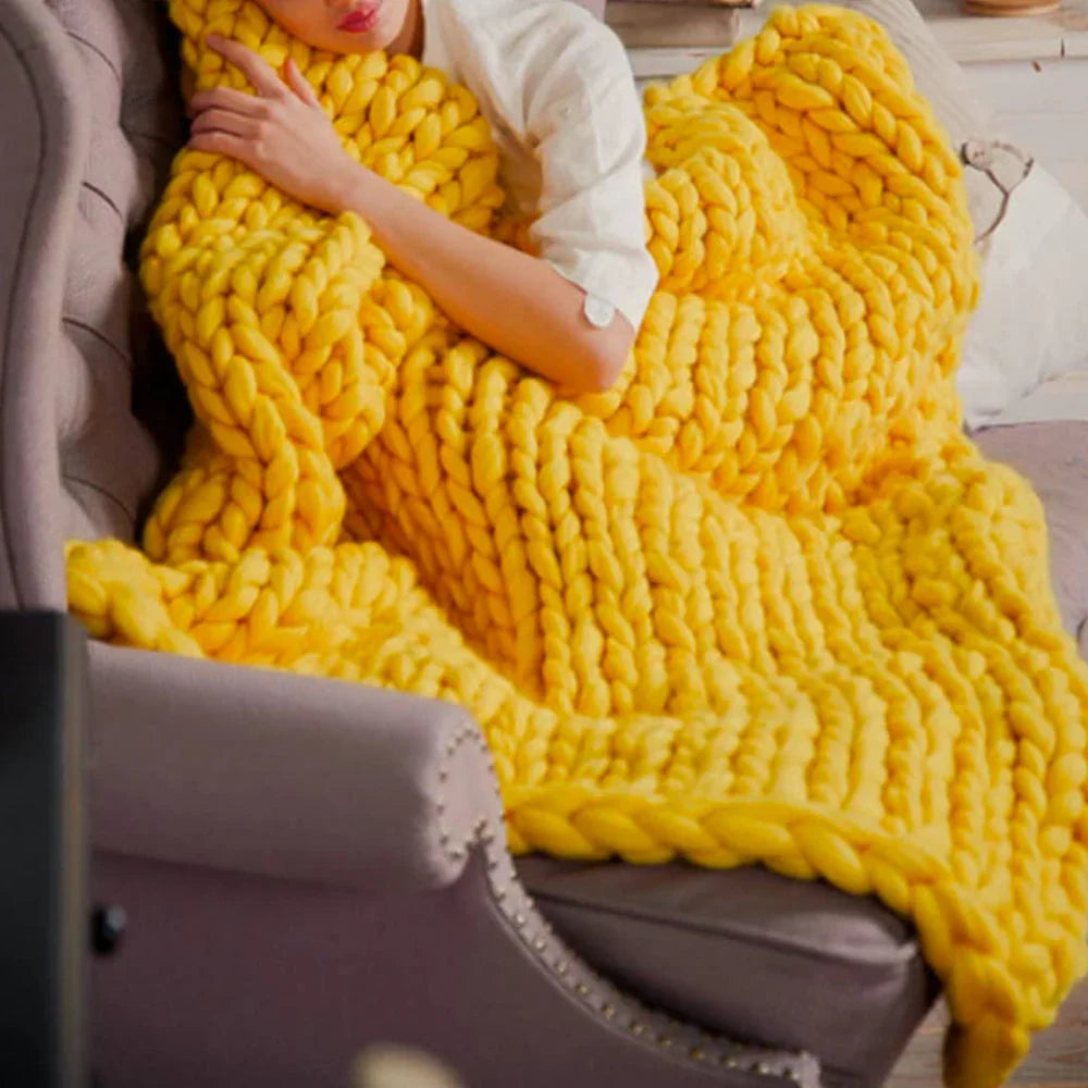 DIY Chunky XL 1000g Wool Yarn for Soft Blankets