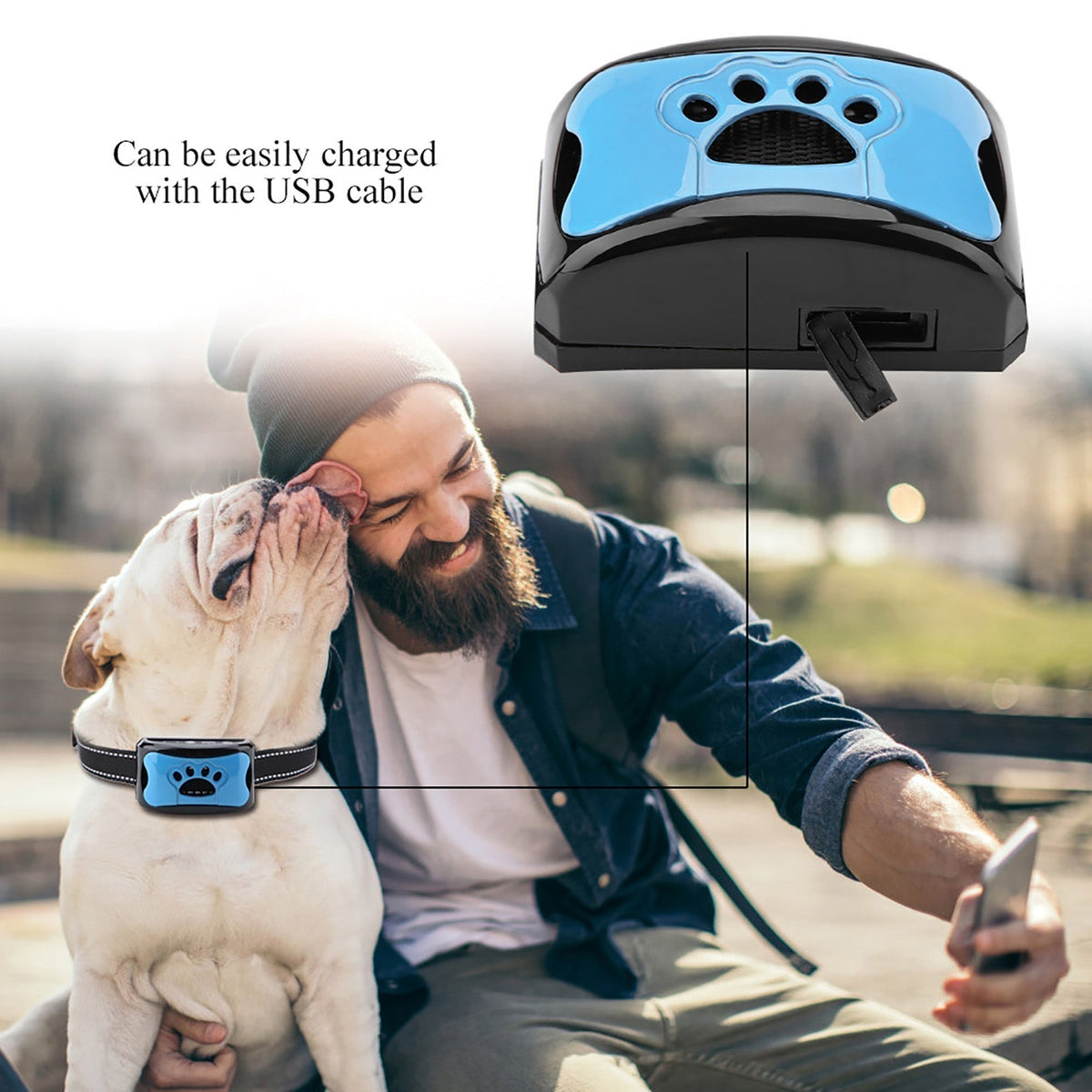 Dog Anti-Bark Collar with Vibration and Ultrasonic Technology