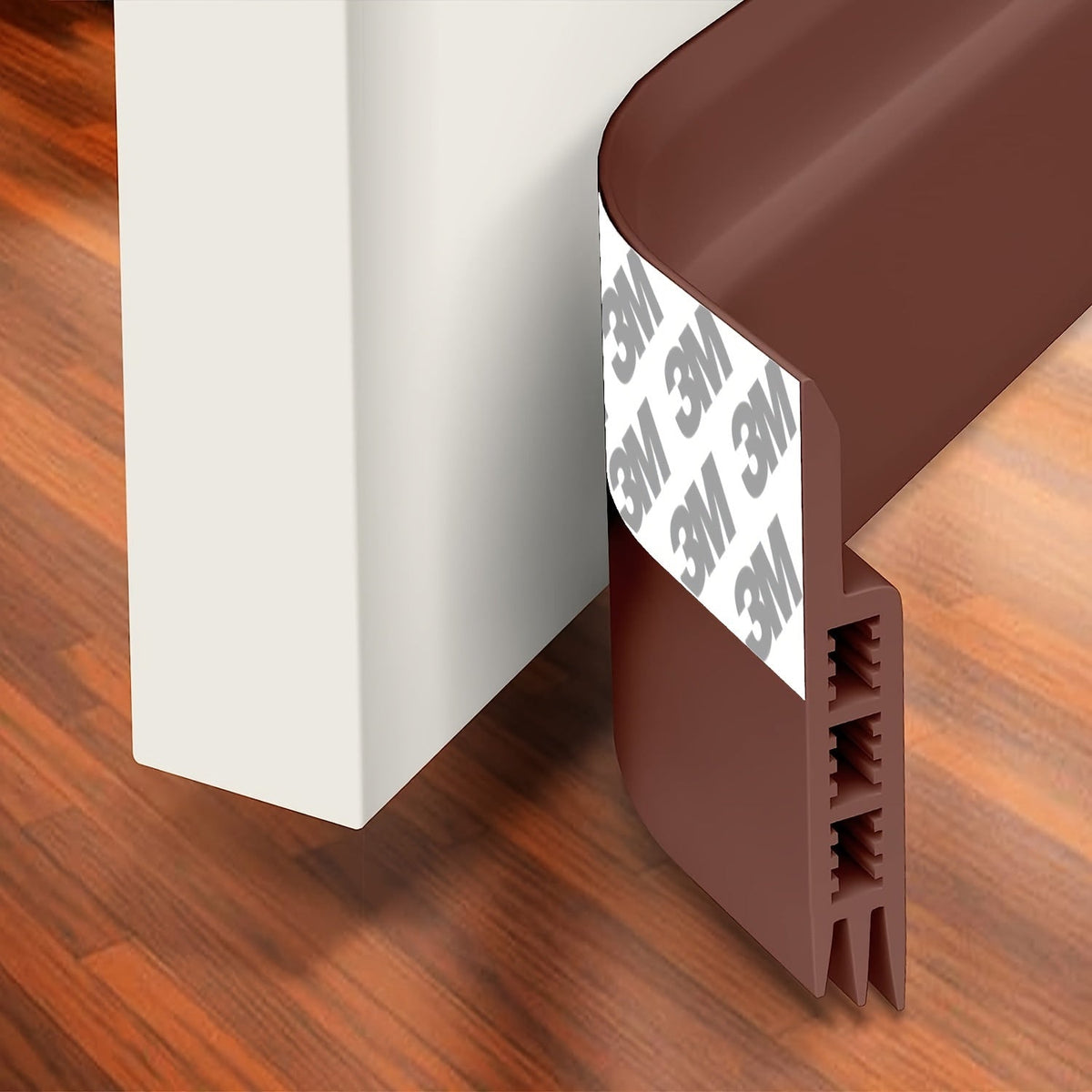 Door Draft Stopper - Silicone Door Sweep with Strong Adhesive and Soundproofing