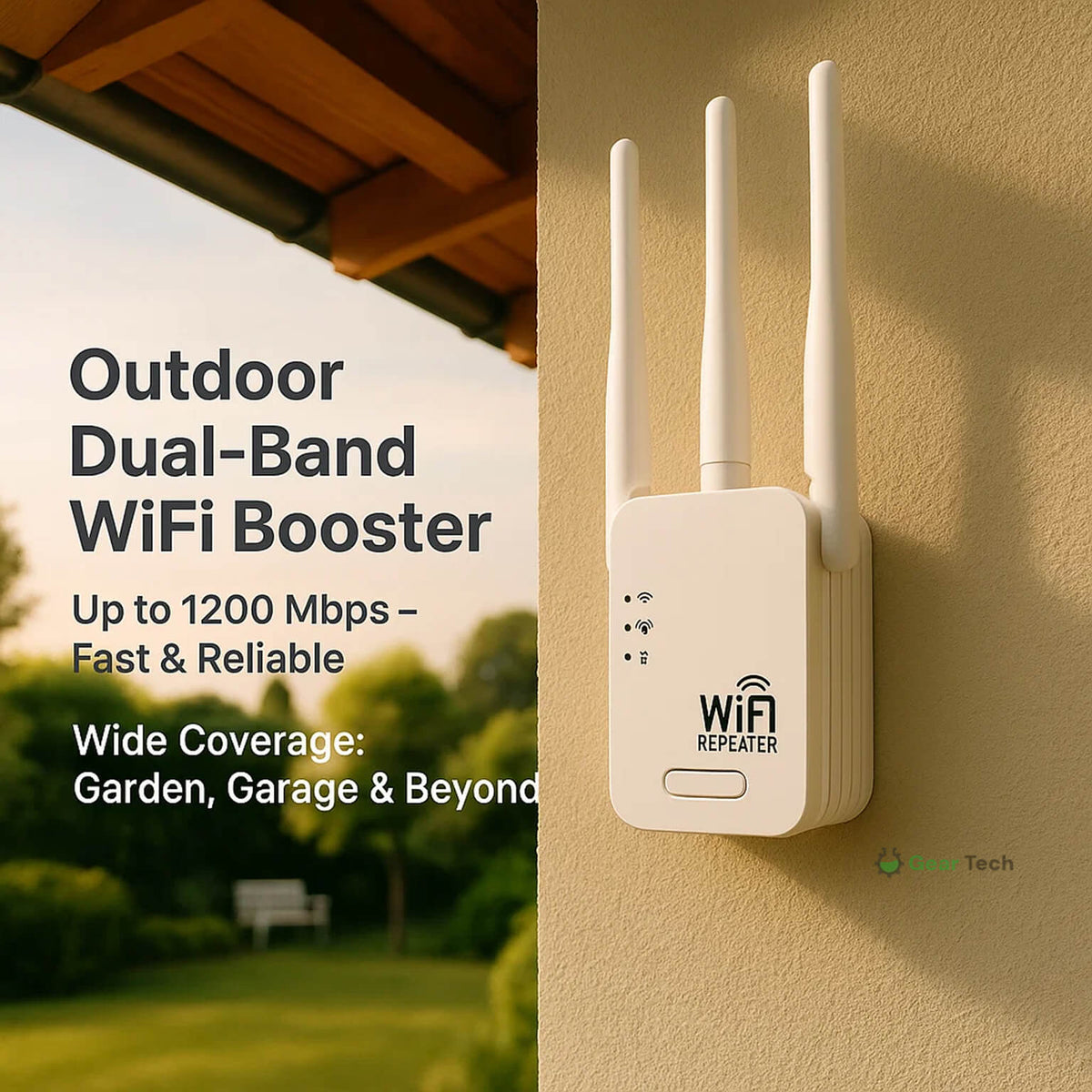 Dual-Band Long-Range Outdoor Wi-Fi Booster 1200Mbps