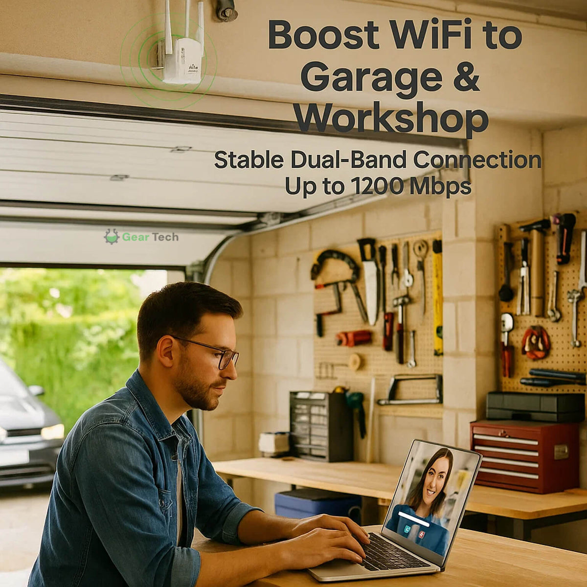 Dual-Band Long-Range Outdoor Wi-Fi Booster 1200Mbps