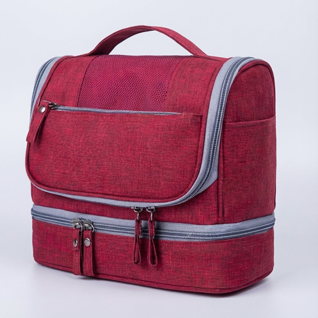 Dual-Compartment Travel Toiletry Bag - Optimally Organized