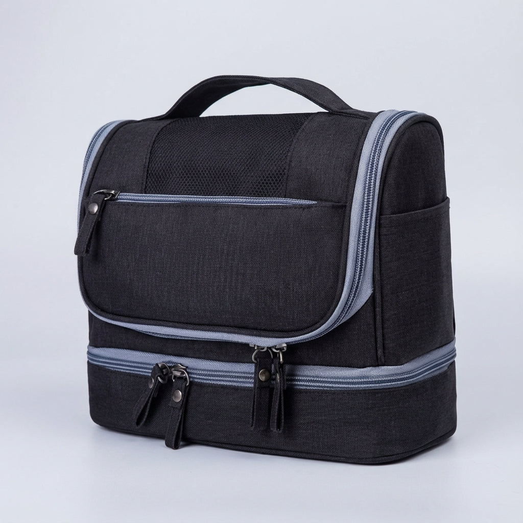Dual-Compartment Travel Toiletry Bag - Optimally Organized