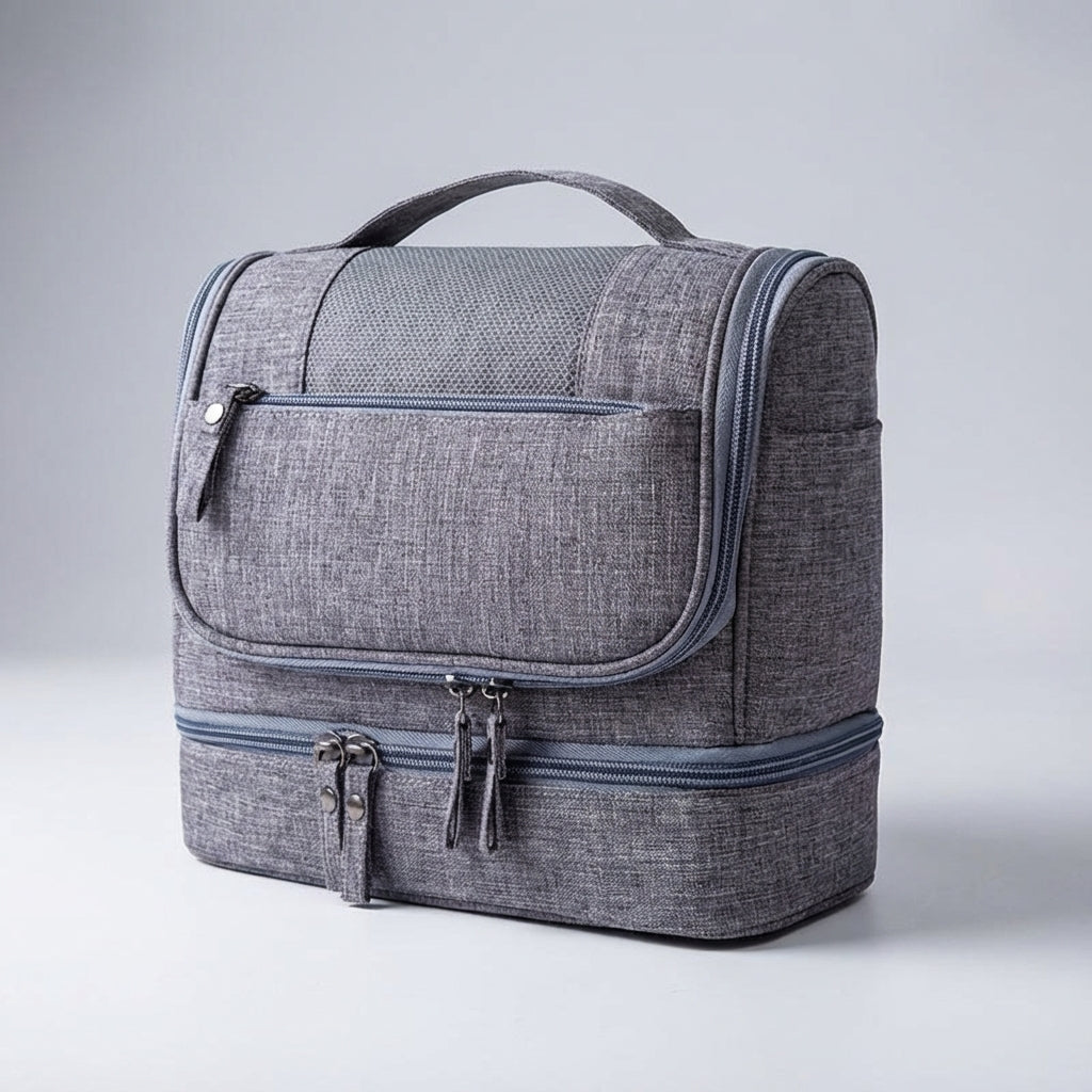 Dual-Compartment Travel Toiletry Bag - Optimally Organized