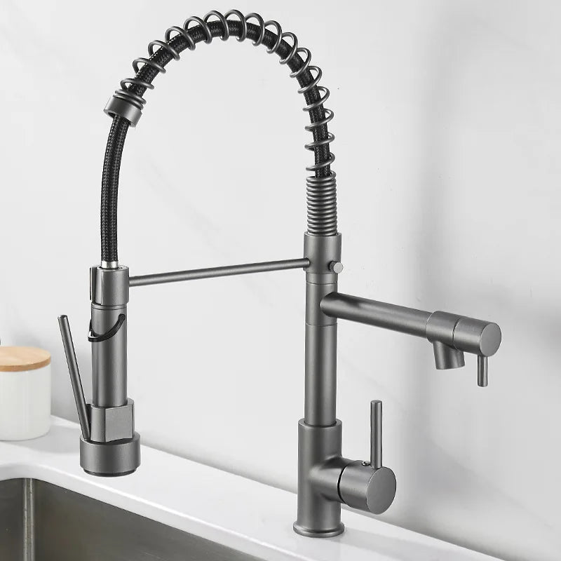 Dual-Flow Bronze Kitchen Faucet