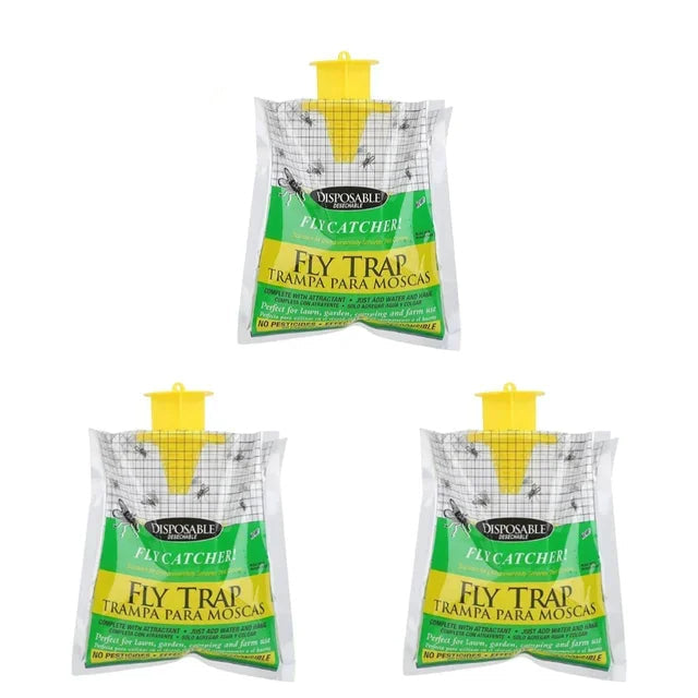 Eco-Friendly Disposable Outdoor Fly Trap with Bait