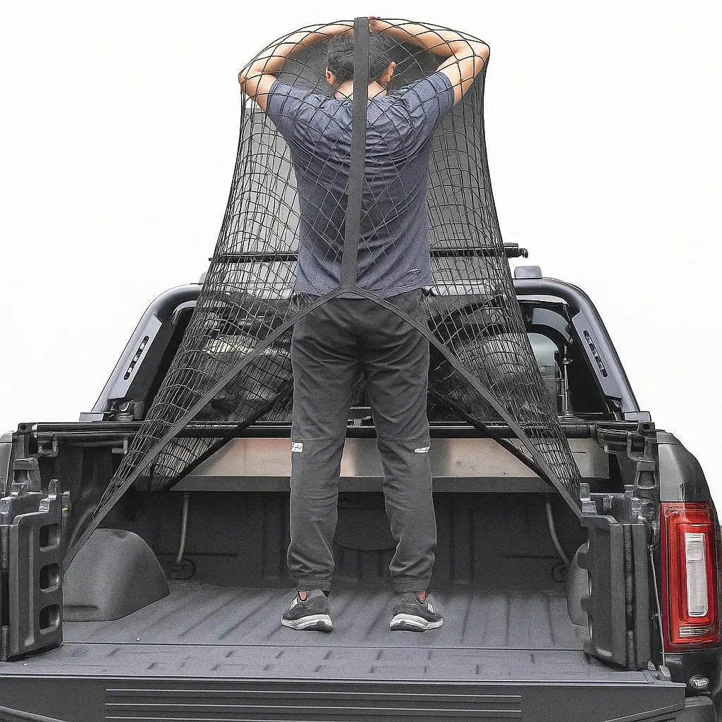 Elastic Cargo Net with Heavy-Duty Carabiners
