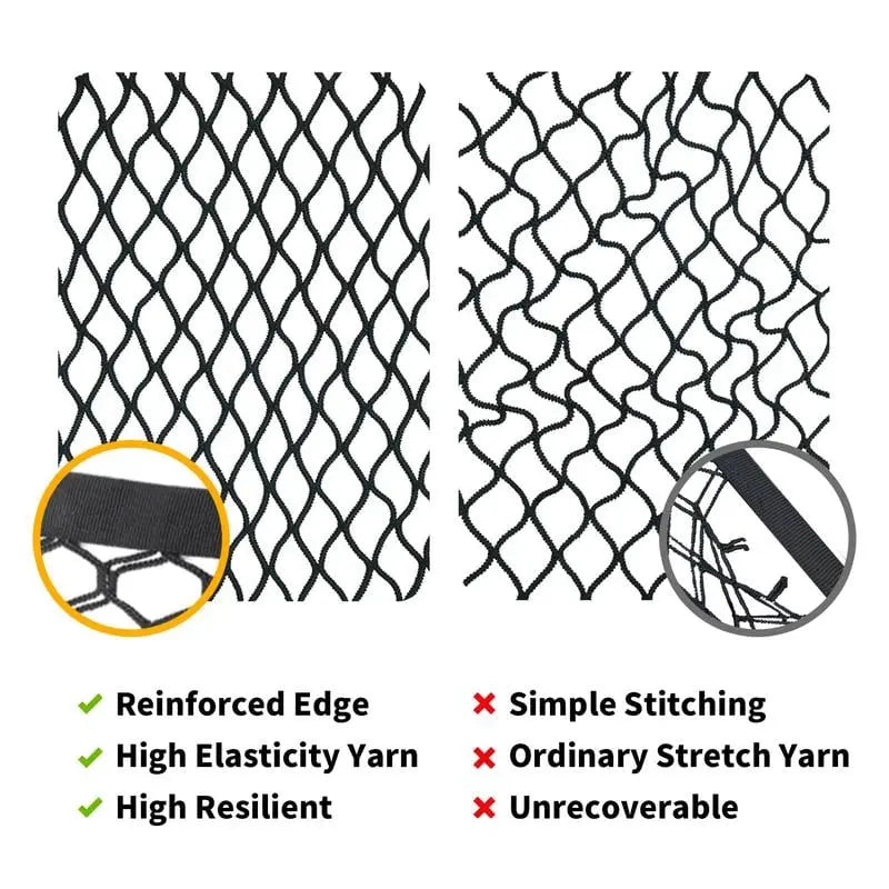 Elastic Cargo Net with Heavy-Duty Carabiners