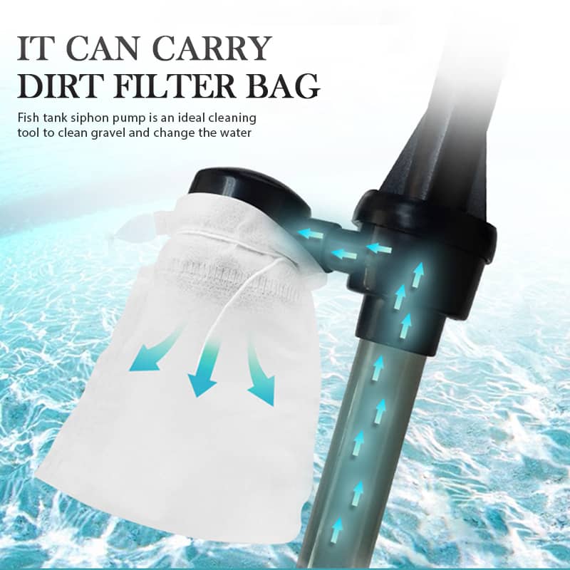 Electric Aquarium Gravel Cleaner with Battery-Operated Suction Pump for Gravel Cleaning and Water Changes