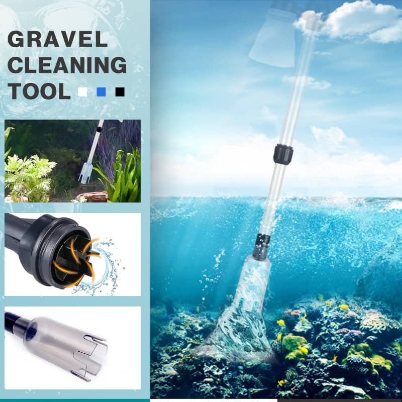 Electric Aquarium Gravel Cleaner with Battery-Operated Suction Pump for Gravel Cleaning and Water Changes