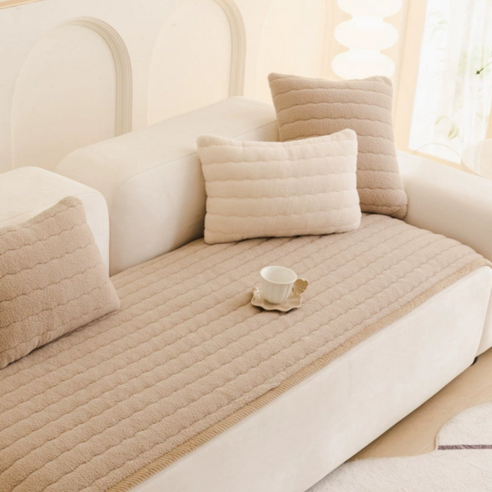 Elegant Thick Plush Sofa Cover