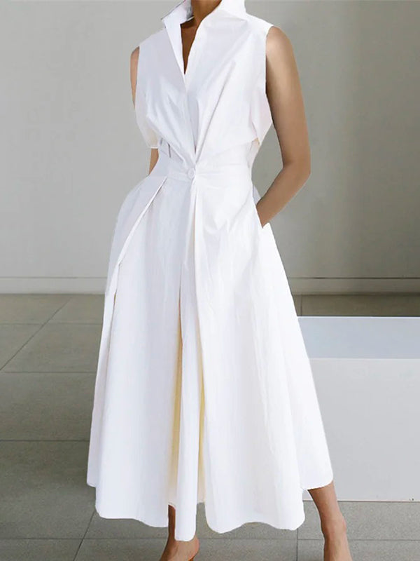 Elegant White Shirt Dress