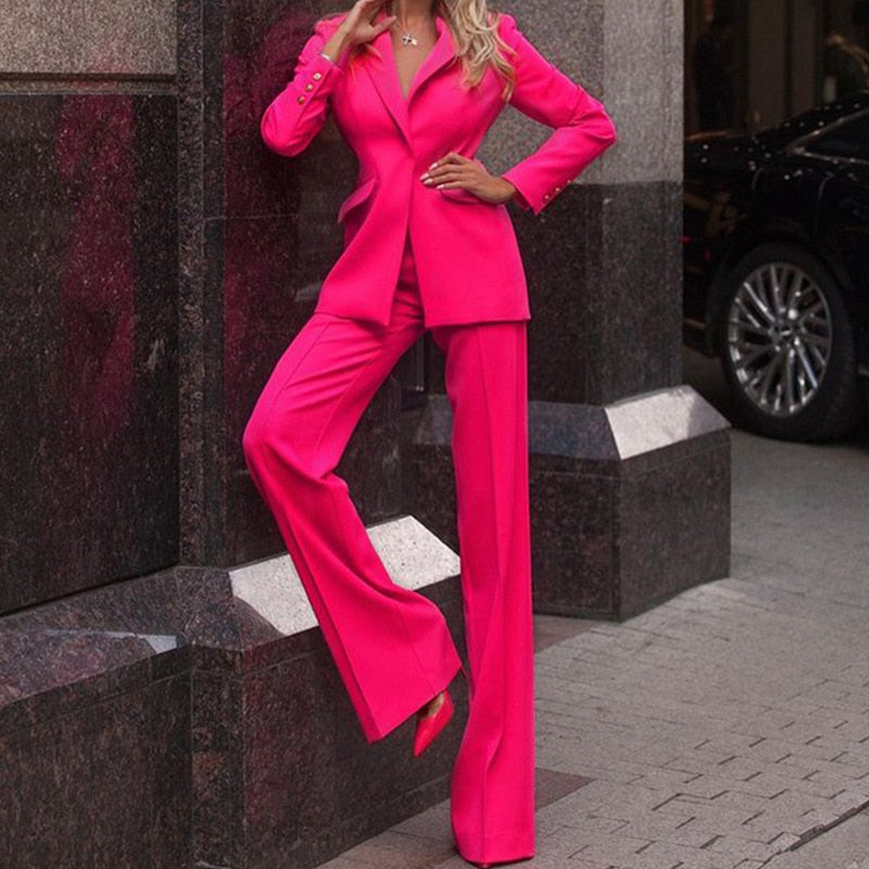 Elegant Women's Blazer Suit - Stylish & Versatile Two-Piece Set
